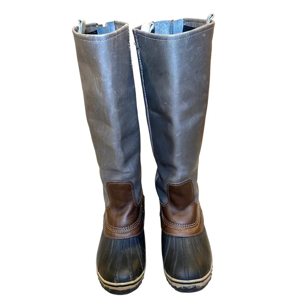 SOREL SLIMPACK Tall 10 Equestrian Riding Boot Shale Gray Waterproof RARE HTF - Picture 5 of 17
